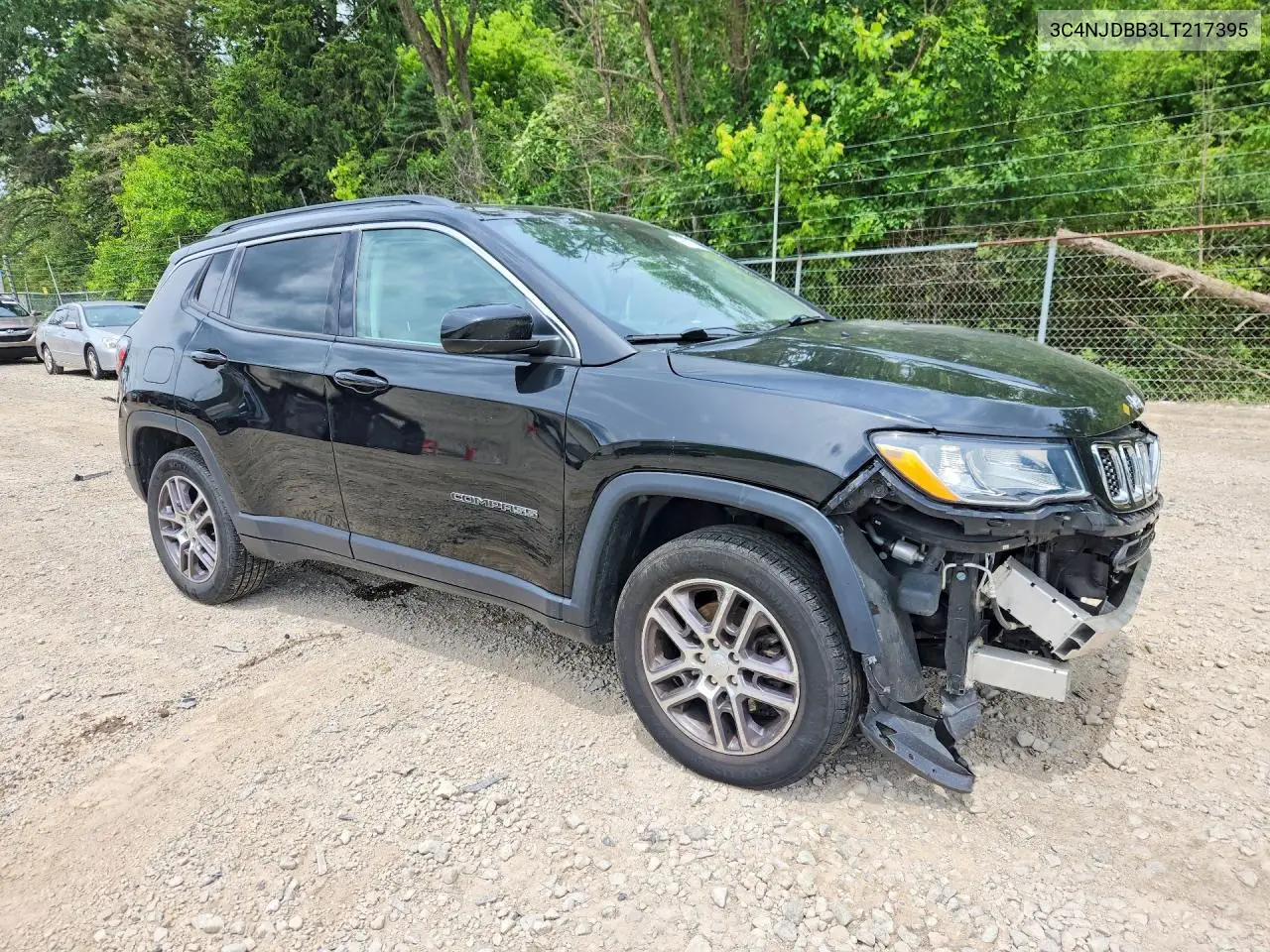 2020 Jeep Compass Latitude VIN: 3C4NJDBB3LT217395 Lot: 57617676