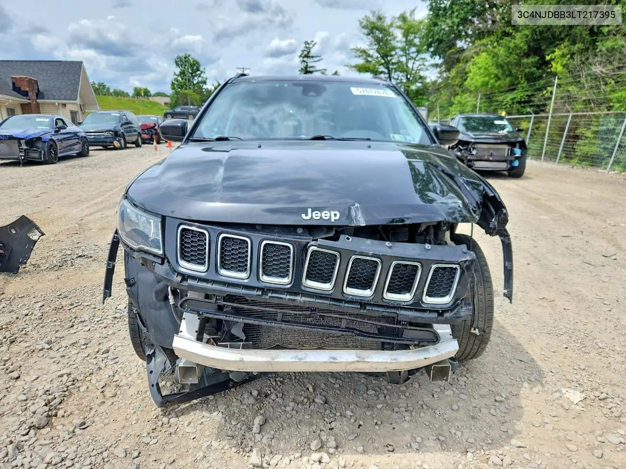 2020 Jeep Compass Latitude VIN: 3C4NJDBB3LT217395 Lot: 57617676