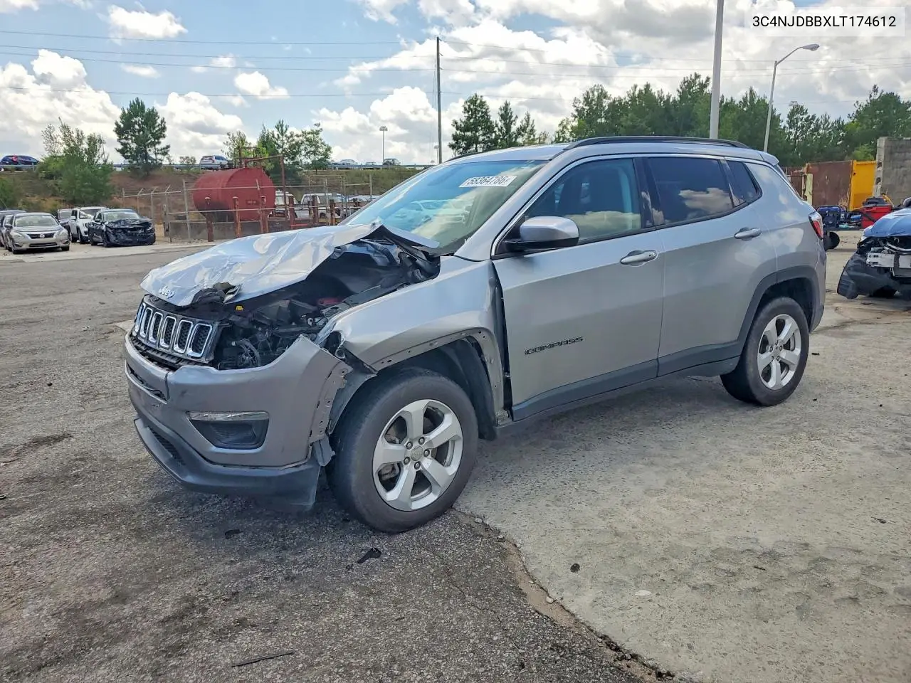 2020 Jeep Compass Latitude VIN: 3C4NJDBBXLT174612 Lot: 58364786