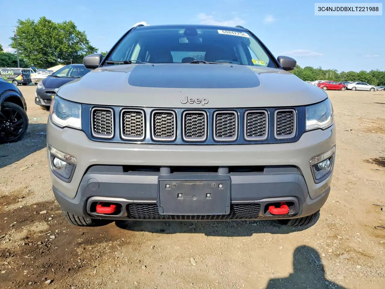 2020 Jeep Compass Trailhawk VIN: 3C4NJDDBXLT221988 Lot: 60842256