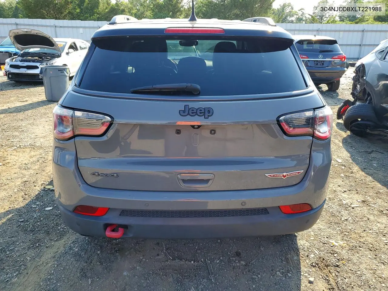 2020 Jeep Compass Trailhawk VIN: 3C4NJDDBXLT221988 Lot: 60842256