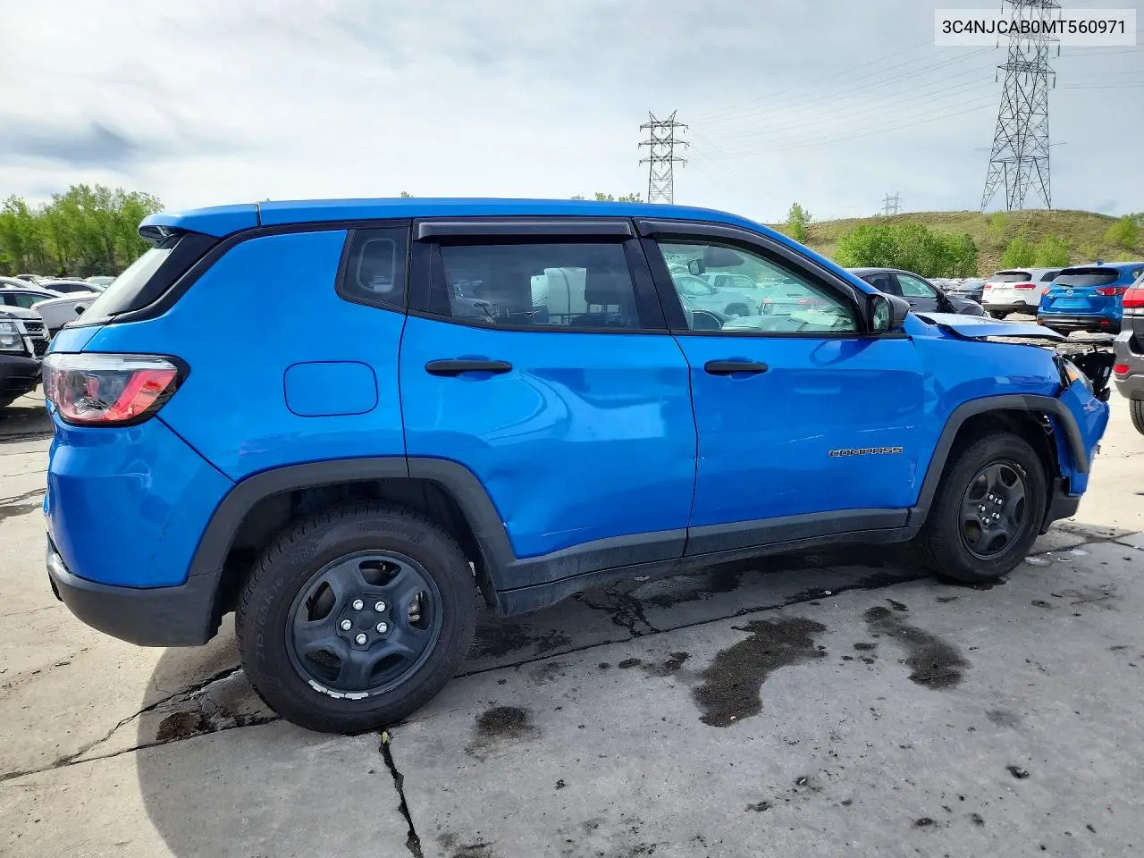 2021 Jeep Compass VIN: 3C4NJCAB0MT560971 Lot: 54850886