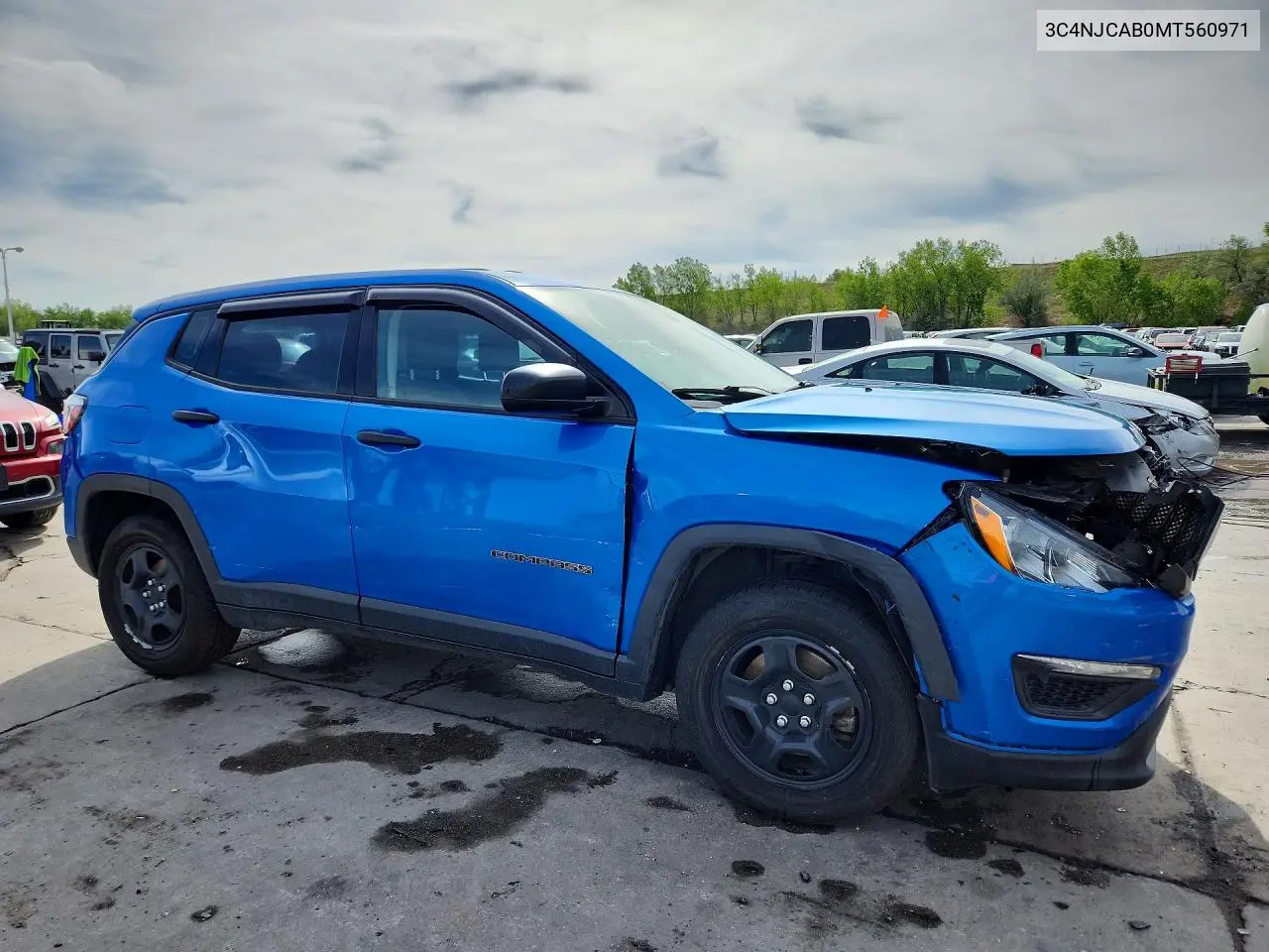 2021 Jeep Compass VIN: 3C4NJCAB0MT560971 Lot: 54850886