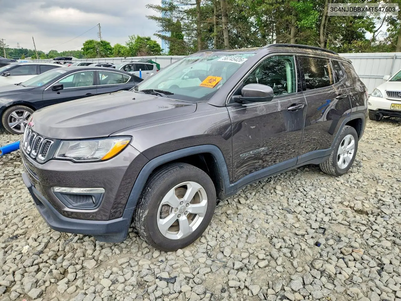 2021 Jeep Compass Latitude VIN: 3C4NJDBBXMT547603 Lot: 56745426