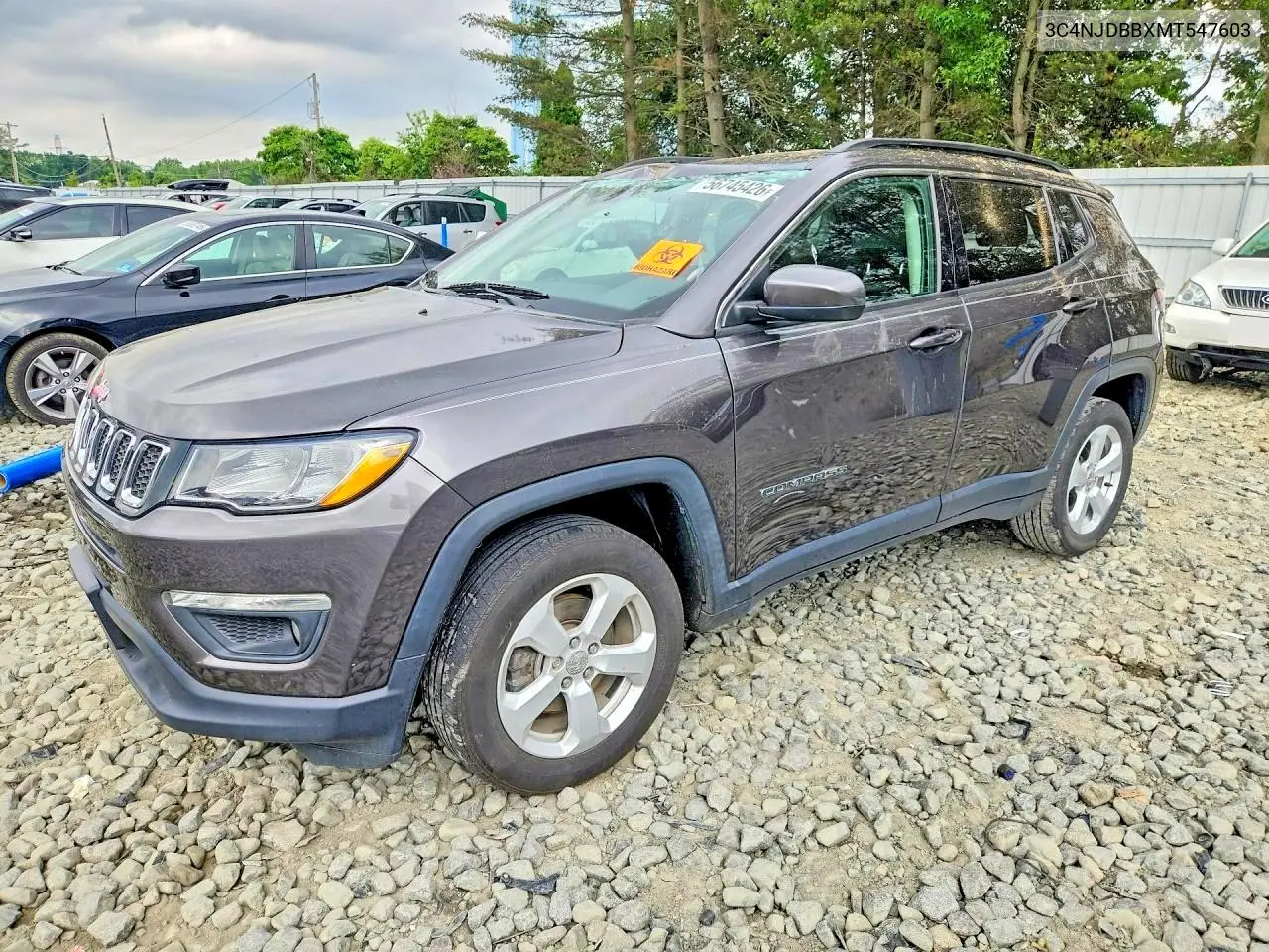 2021 Jeep Compass Latitude VIN: 3C4NJDBBXMT547603 Lot: 56745426