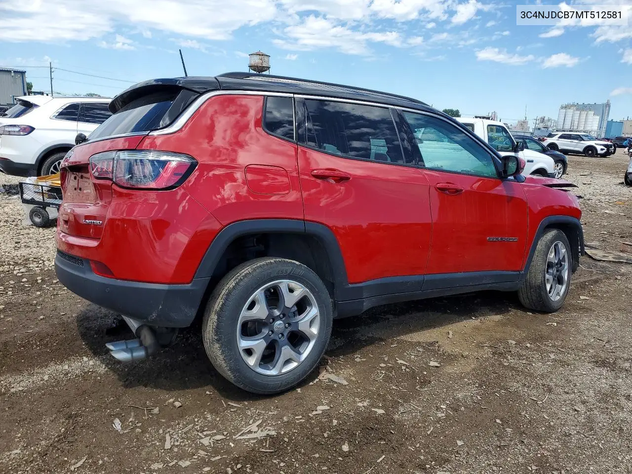 2021 Jeep Compass Limited VIN: 3C4NJDCB7MT512581 Lot: 57194976