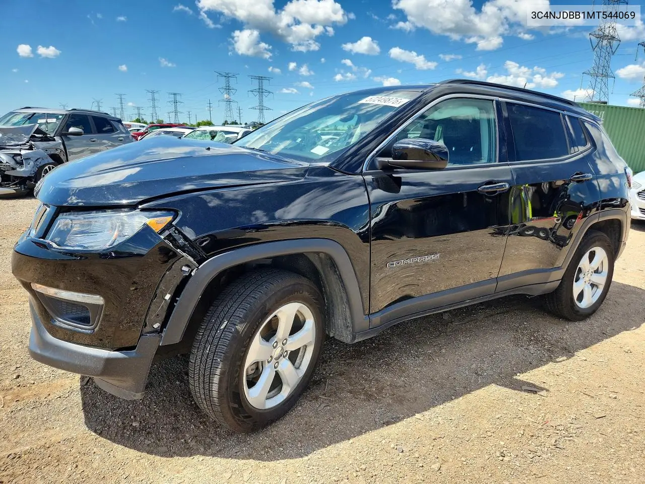 2021 Jeep Compass Latitude VIN: 3C4NJDBB1MT544069 Lot: 57249876