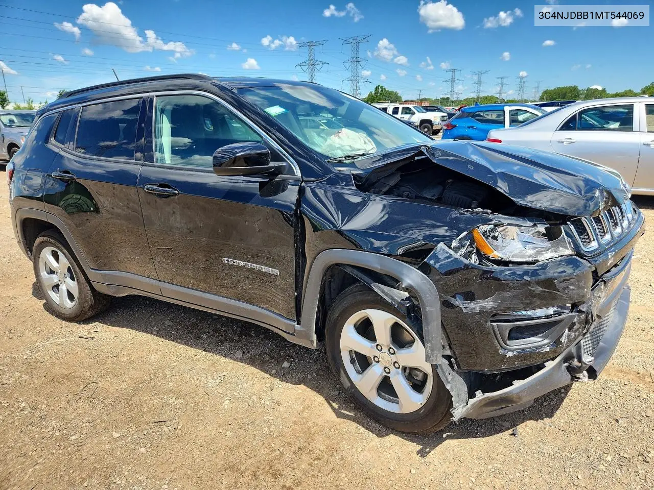 2021 Jeep Compass Latitude VIN: 3C4NJDBB1MT544069 Lot: 57249876