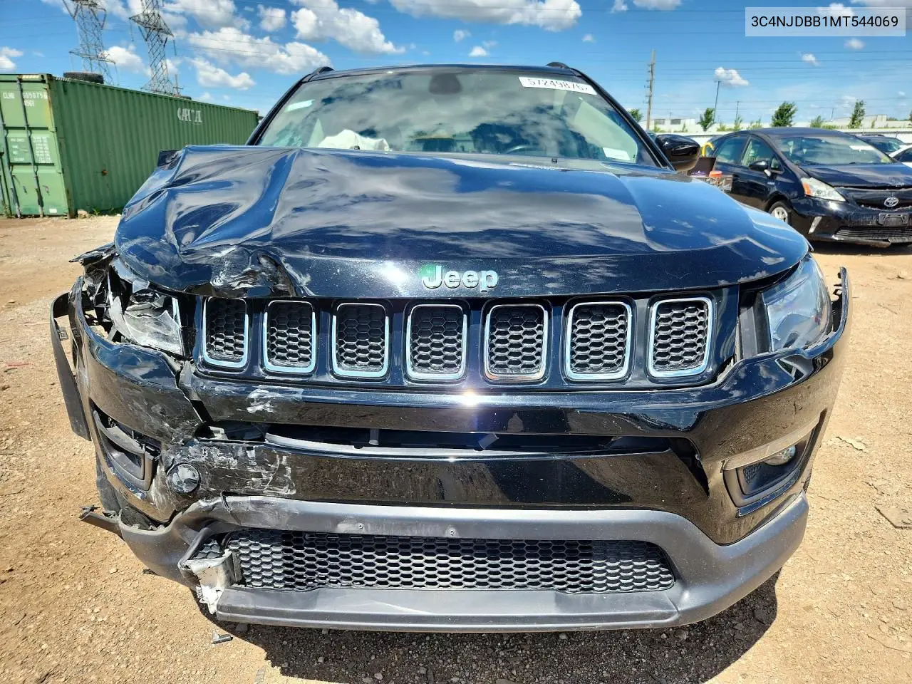 2021 Jeep Compass Latitude VIN: 3C4NJDBB1MT544069 Lot: 57249876