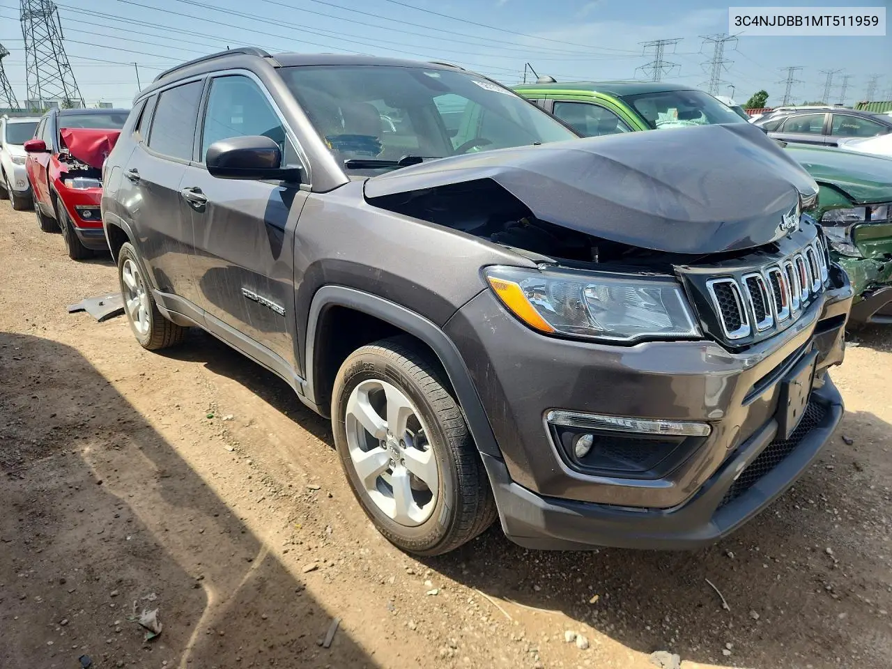 2021 Jeep Compass Latitude VIN: 3C4NJDBB1MT511959 Lot: 58159946