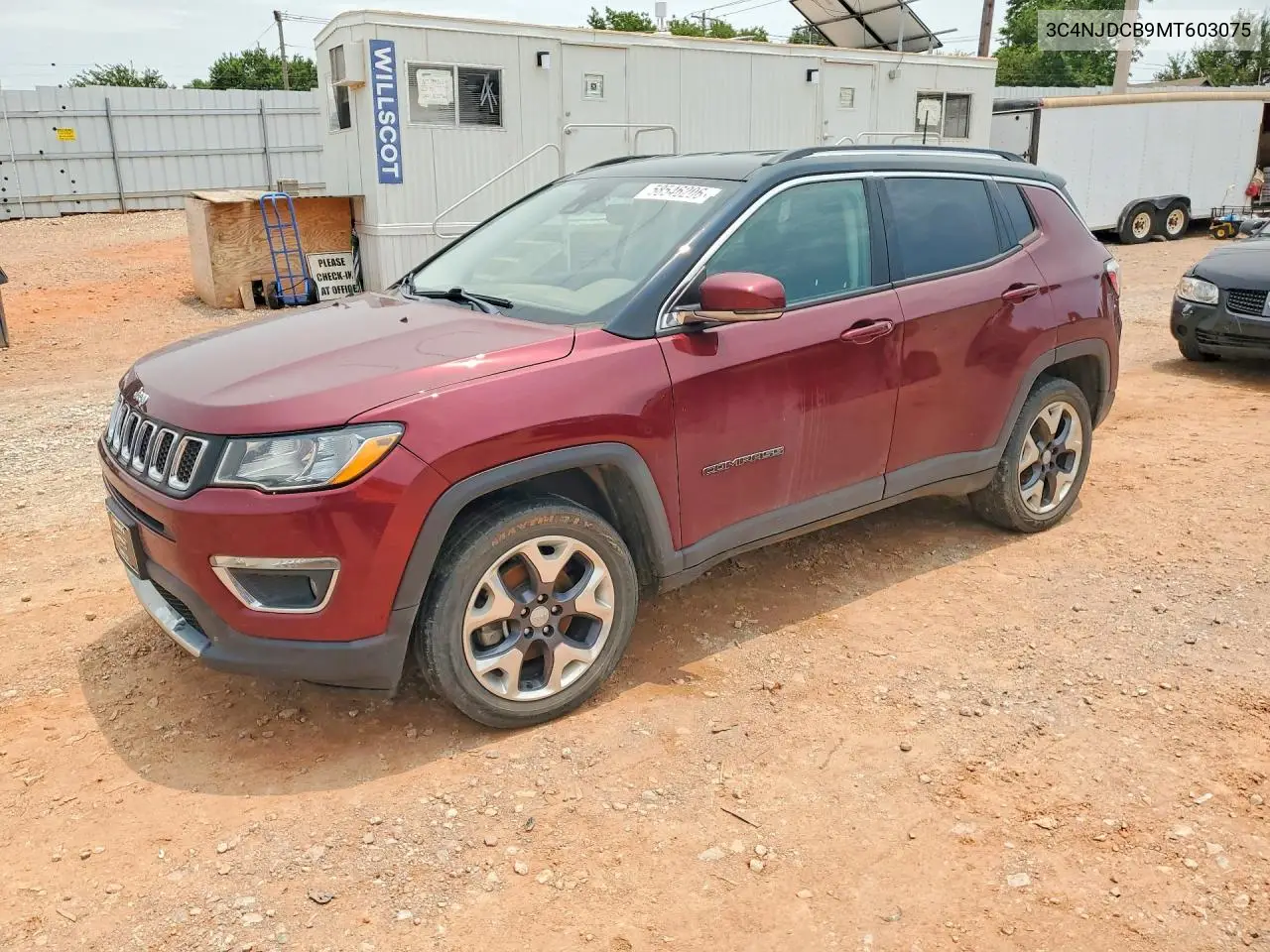 2021 Jeep Compass Limited VIN: 3C4NJDCB9MT603075 Lot: 58546206