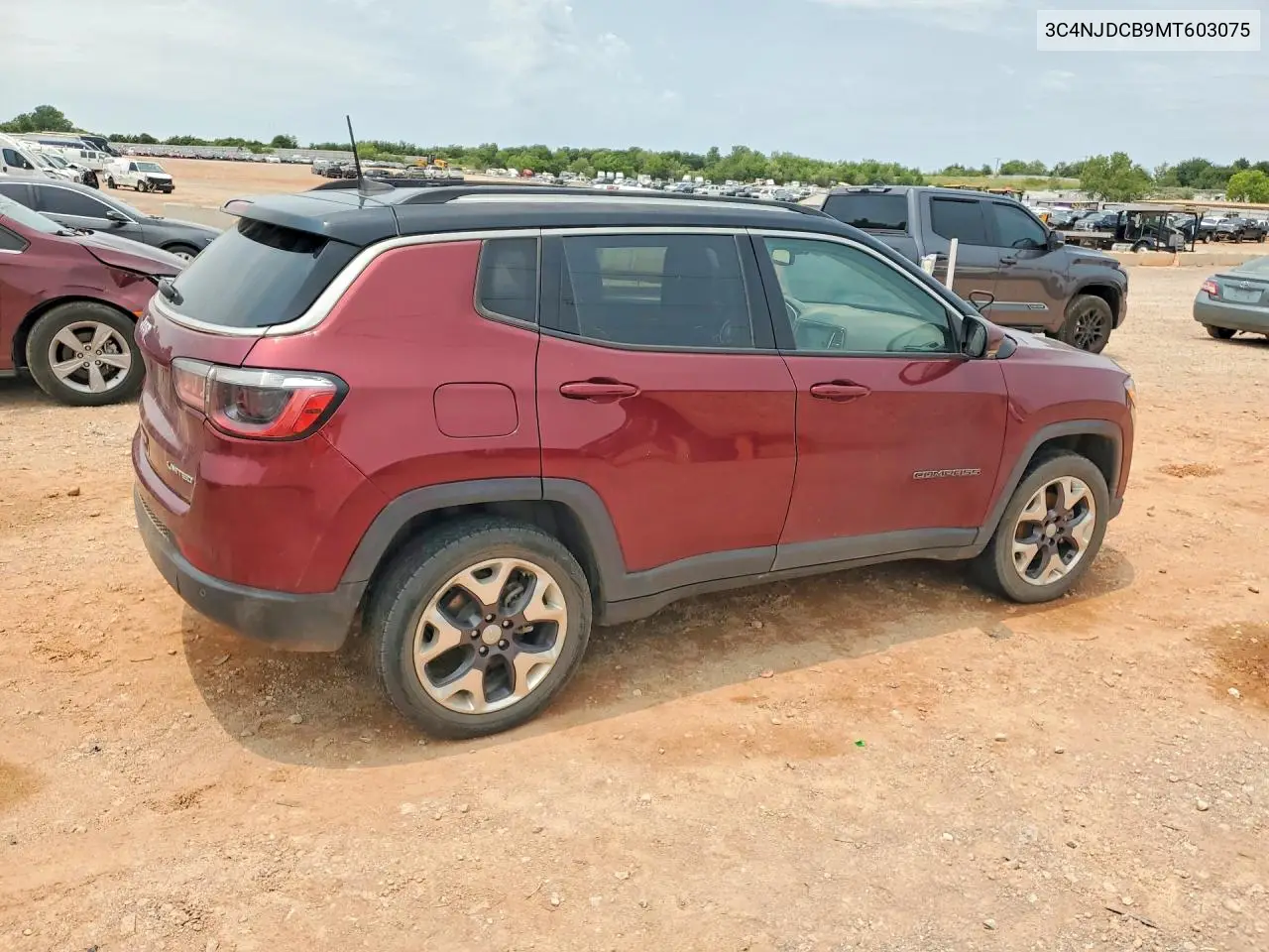 2021 Jeep Compass Limited VIN: 3C4NJDCB9MT603075 Lot: 58546206