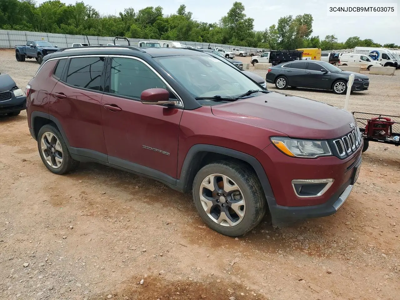 2021 Jeep Compass Limited VIN: 3C4NJDCB9MT603075 Lot: 58546206