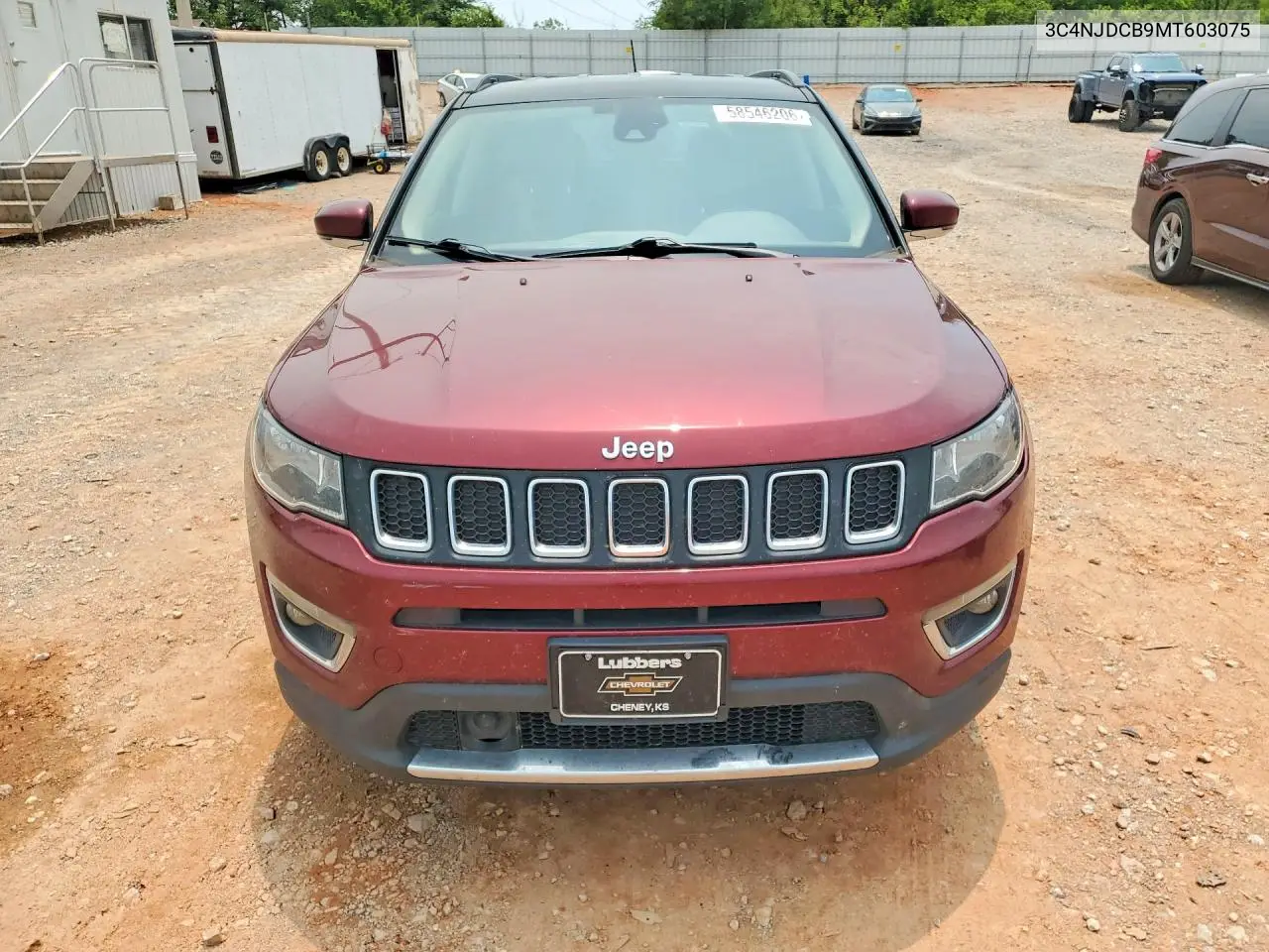 2021 Jeep Compass Limited VIN: 3C4NJDCB9MT603075 Lot: 58546206