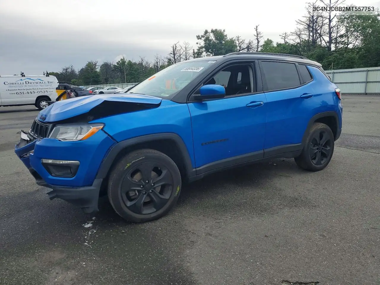 2021 Jeep Compass Latitude VIN: 3C4NJDBB2MT557753 Lot: 58644336