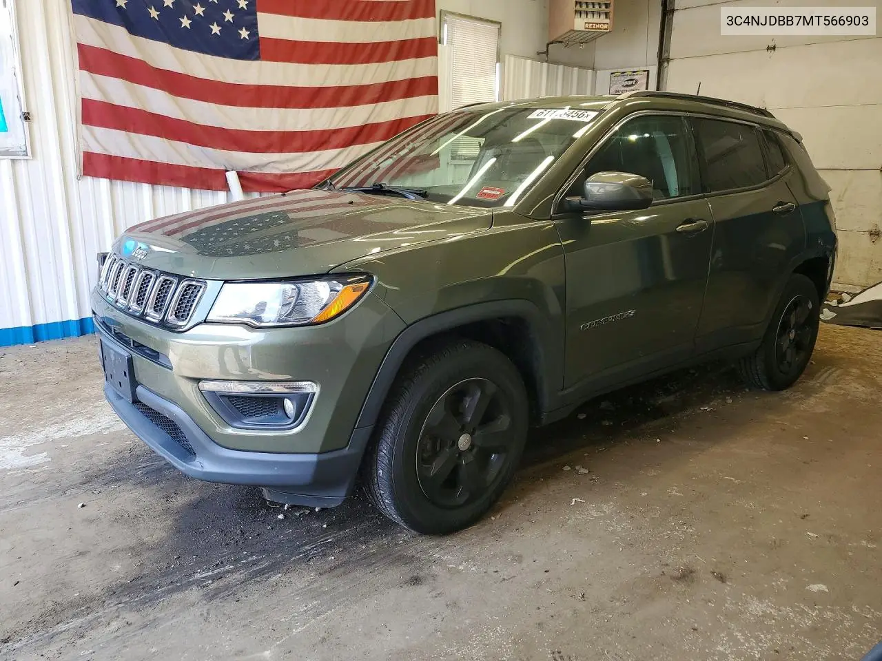 2021 Jeep Compass Latitude VIN: 3C4NJDBB7MT566903 Lot: 61116456