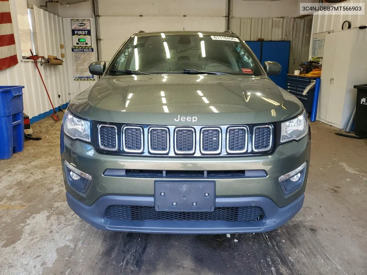 2021 Jeep Compass Latitude VIN: 3C4NJDBB7MT566903 Lot: 61116456