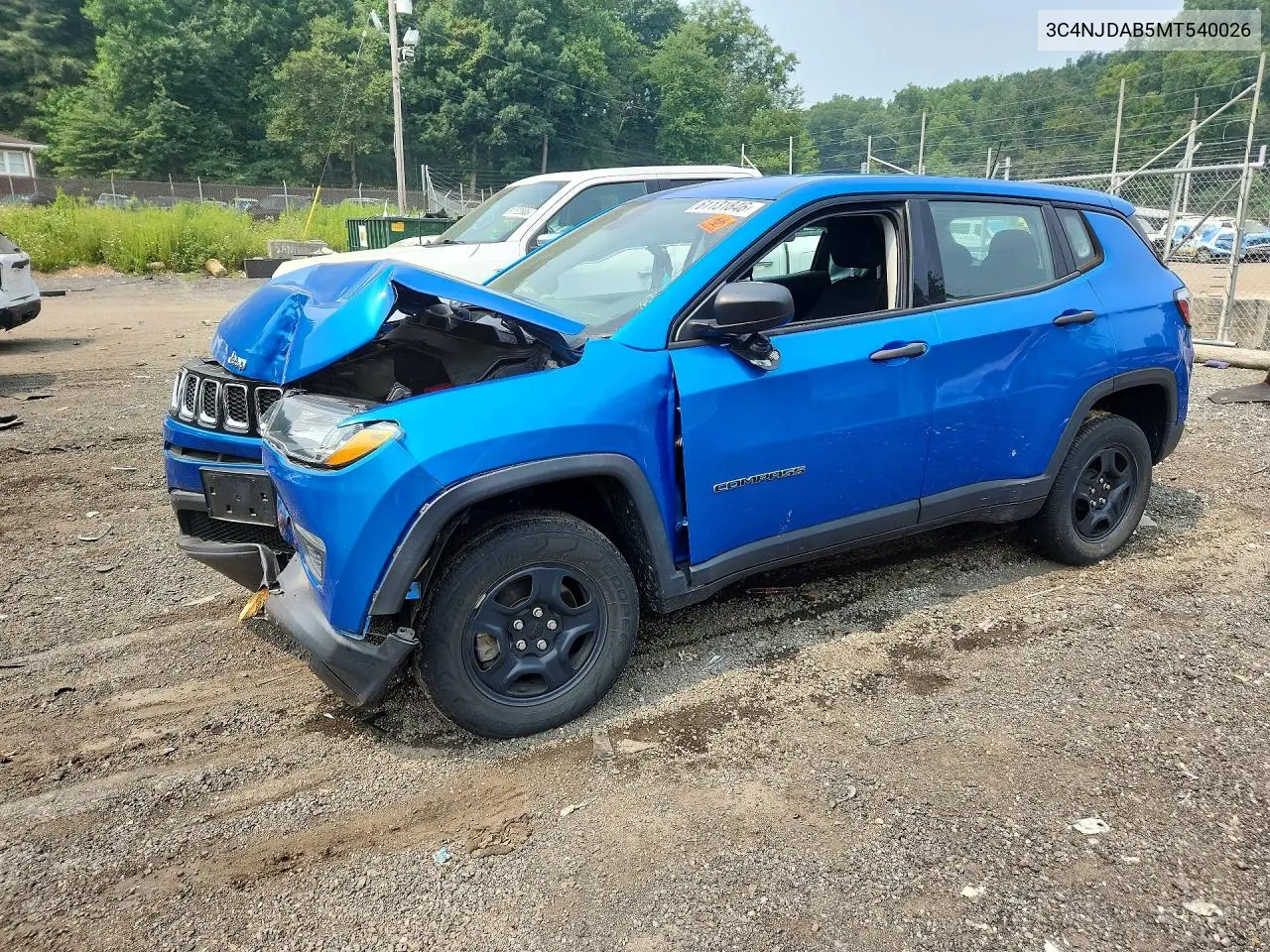 2021 Jeep Compass Sport VIN: 3C4NJDAB5MT540026 Lot: 61131846
