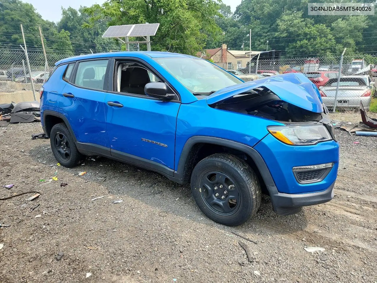 2021 Jeep Compass Sport VIN: 3C4NJDAB5MT540026 Lot: 61131846