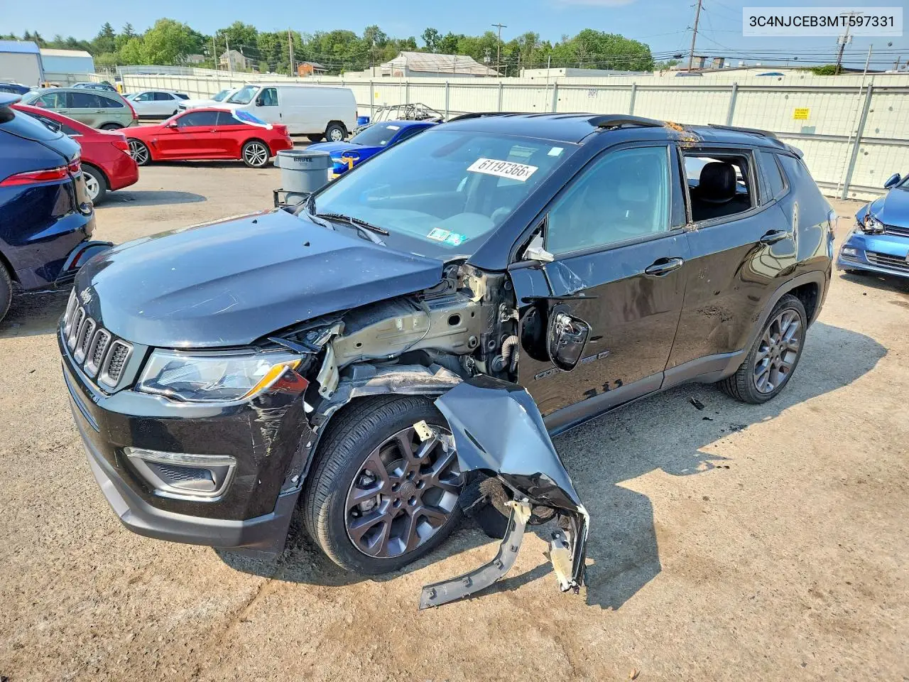 2021 Jeep Compass 80Th Edition VIN: 3C4NJCEB3MT597331 Lot: 61197366