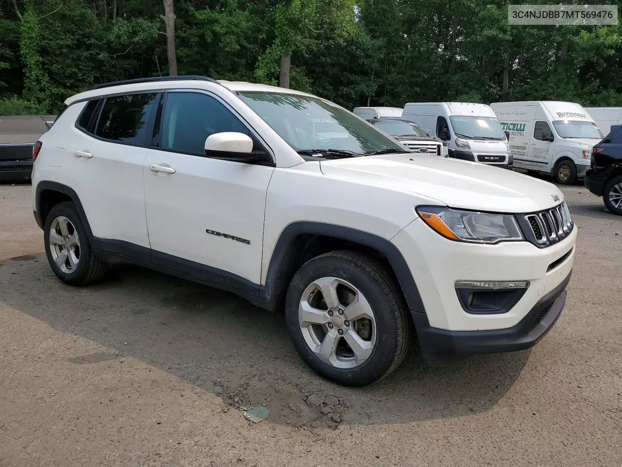 2021 Jeep Compass Latitude VIN: 3C4NJDBB7MT569476 Lot: 61468686