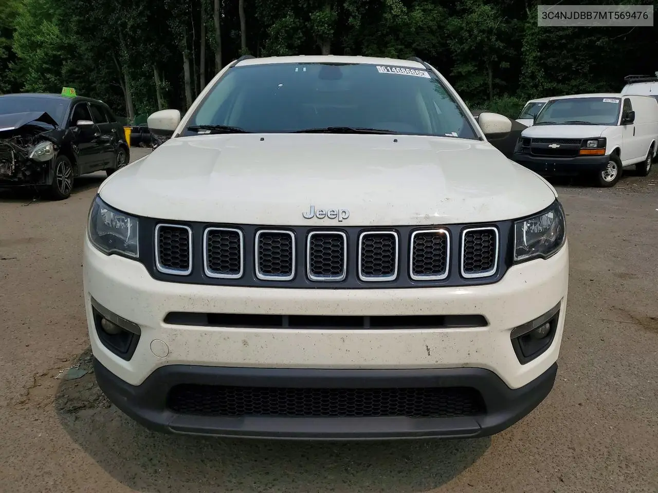 2021 Jeep Compass Latitude VIN: 3C4NJDBB7MT569476 Lot: 61468686