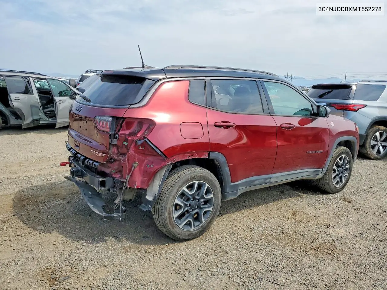 2021 Jeep Compass Trailhawk VIN: 3C4NJDDBXMT552278 Lot: 61700366