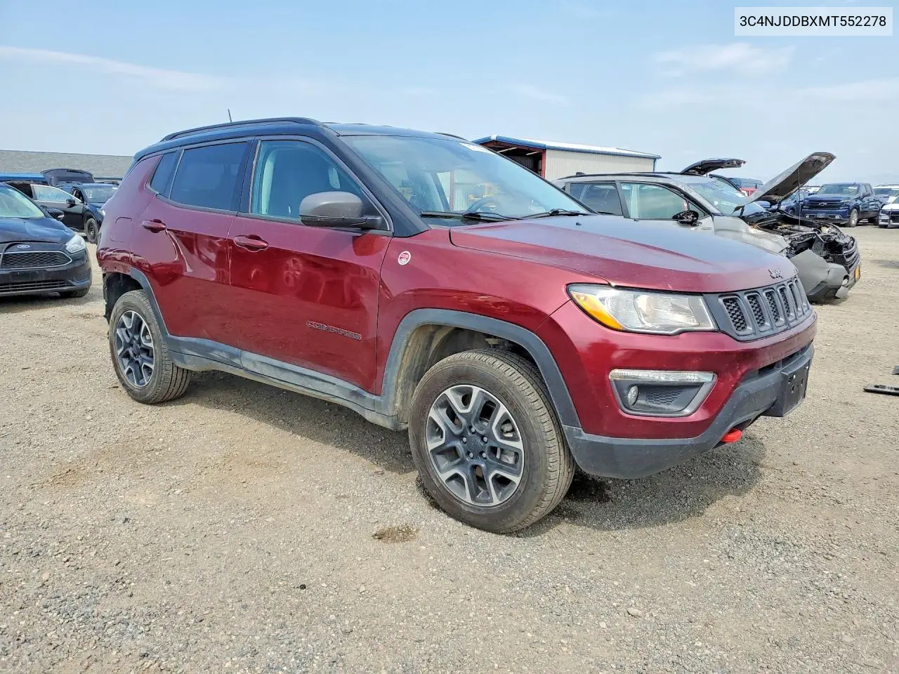 2021 Jeep Compass Trailhawk VIN: 3C4NJDDBXMT552278 Lot: 61700366