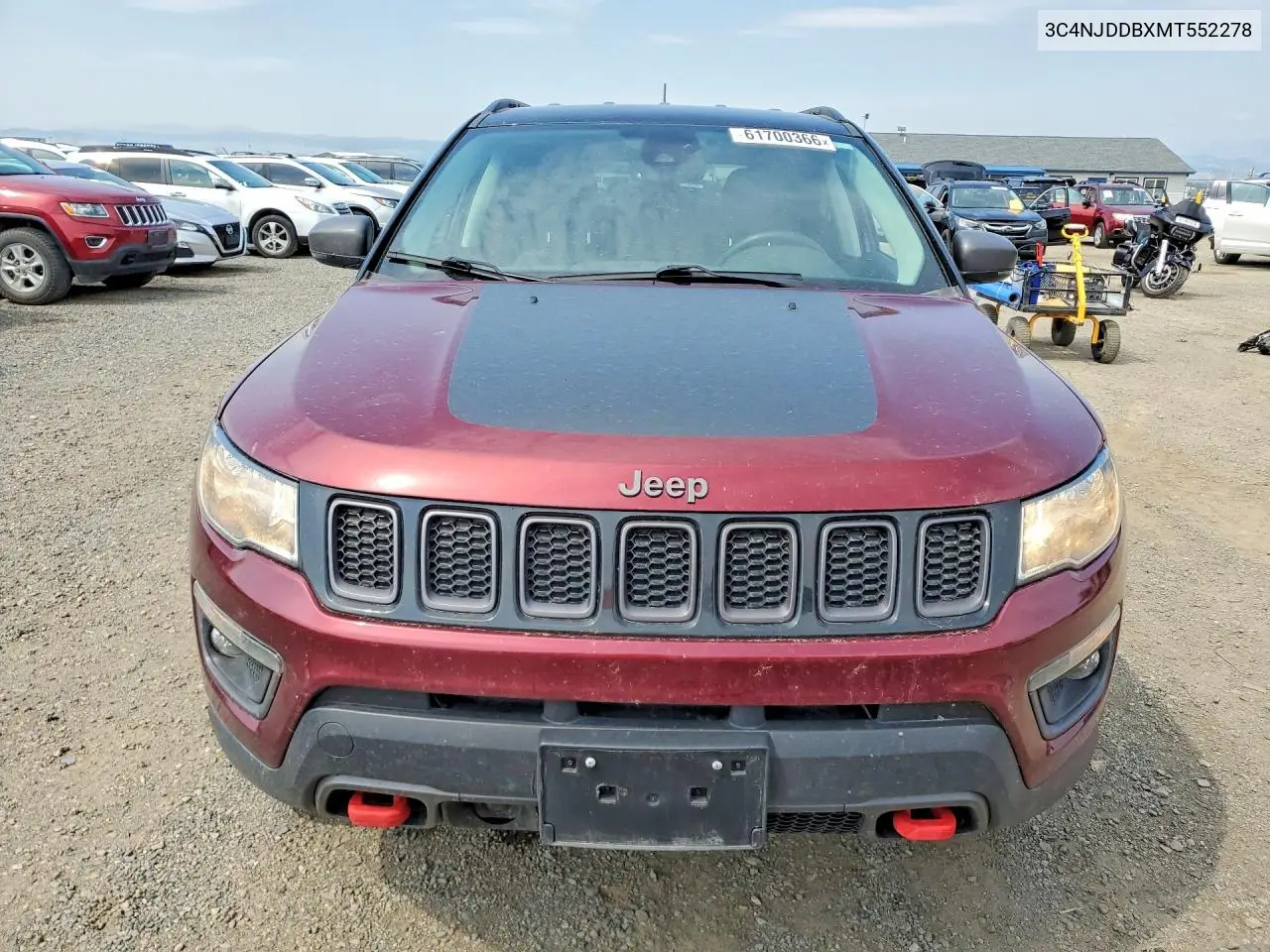 2021 Jeep Compass Trailhawk VIN: 3C4NJDDBXMT552278 Lot: 61700366
