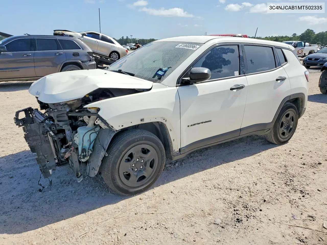 2021 Jeep Compass Sport VIN: 3C4NJCAB1MT502335 Lot: 61868896