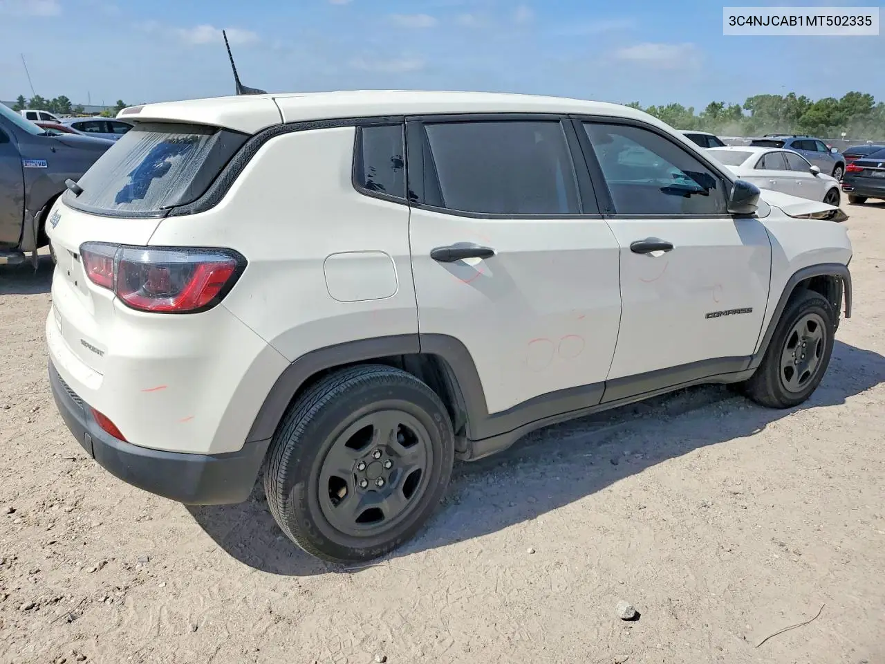 2021 Jeep Compass Sport VIN: 3C4NJCAB1MT502335 Lot: 61868896