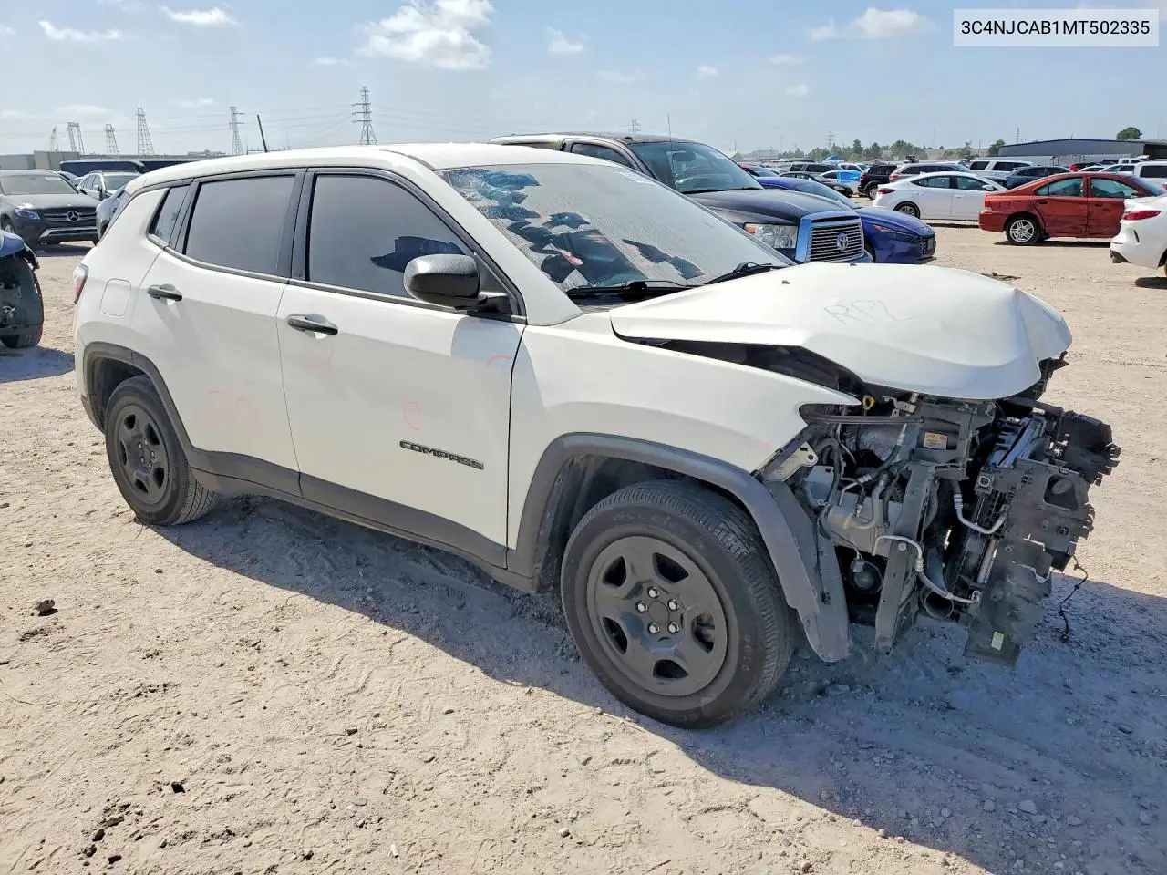 2021 Jeep Compass Sport VIN: 3C4NJCAB1MT502335 Lot: 61868896