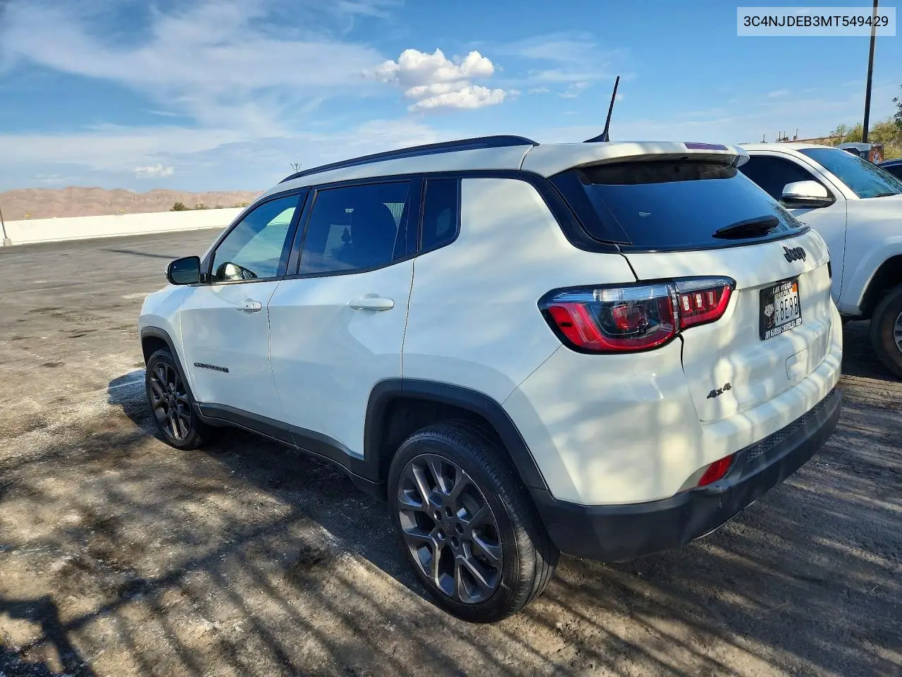 2021 Jeep Compass 80Th Edition VIN: 3C4NJDEB3MT549429 Lot: 62008406