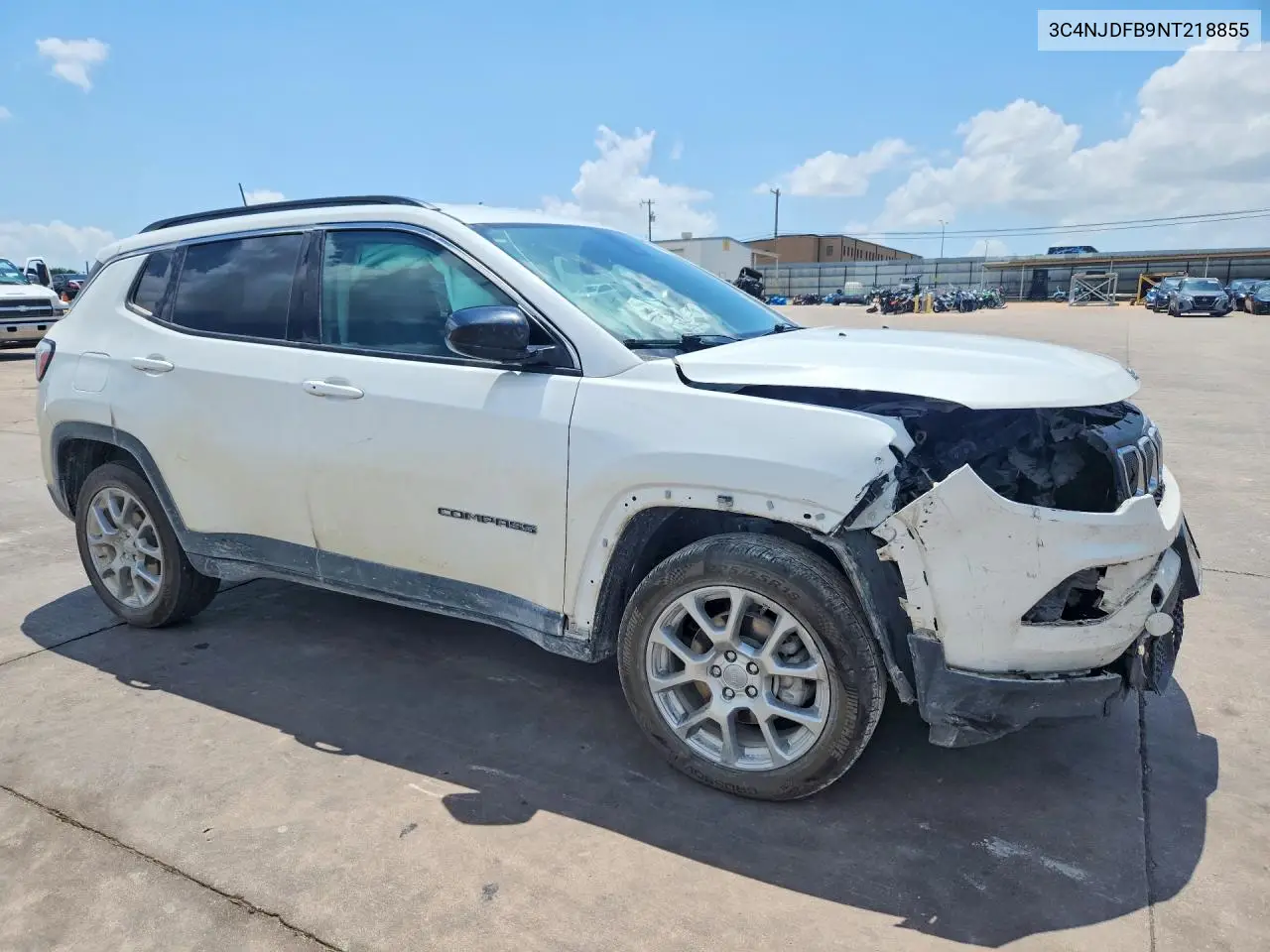 2022 Jeep Compass Latitude Lux VIN: 3C4NJDFB9NT218855 Lot: 56448216