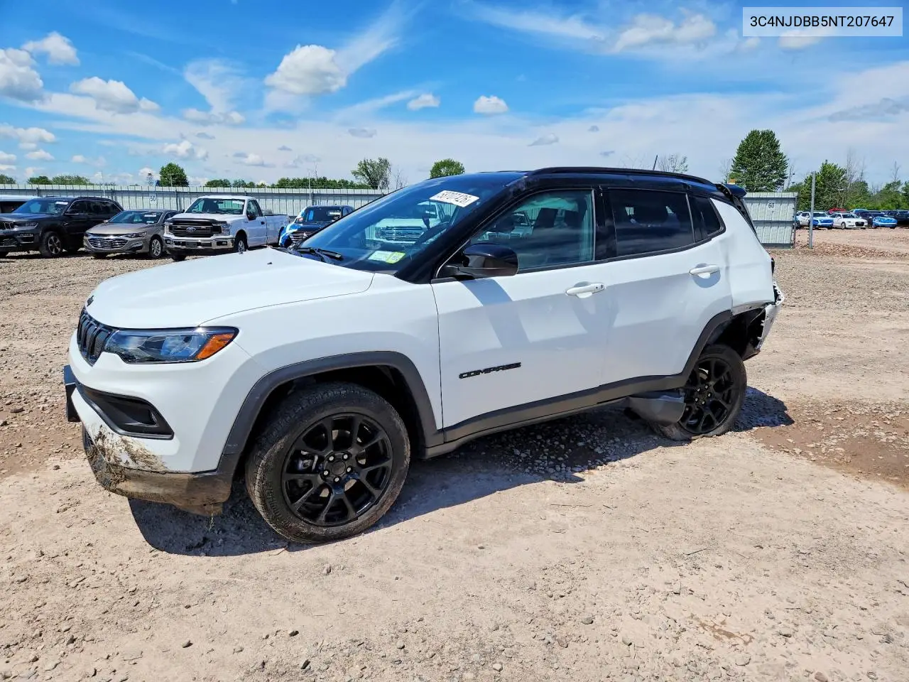 2022 Jeep Compass Latitude VIN: 3C4NJDBB5NT207647 Lot: 58707426