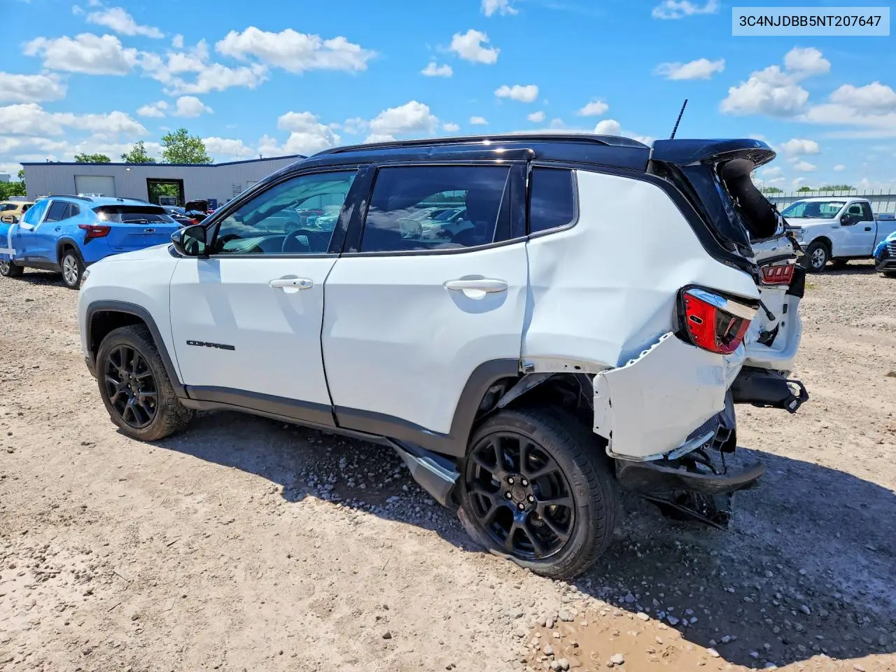 2022 Jeep Compass Latitude VIN: 3C4NJDBB5NT207647 Lot: 58707426