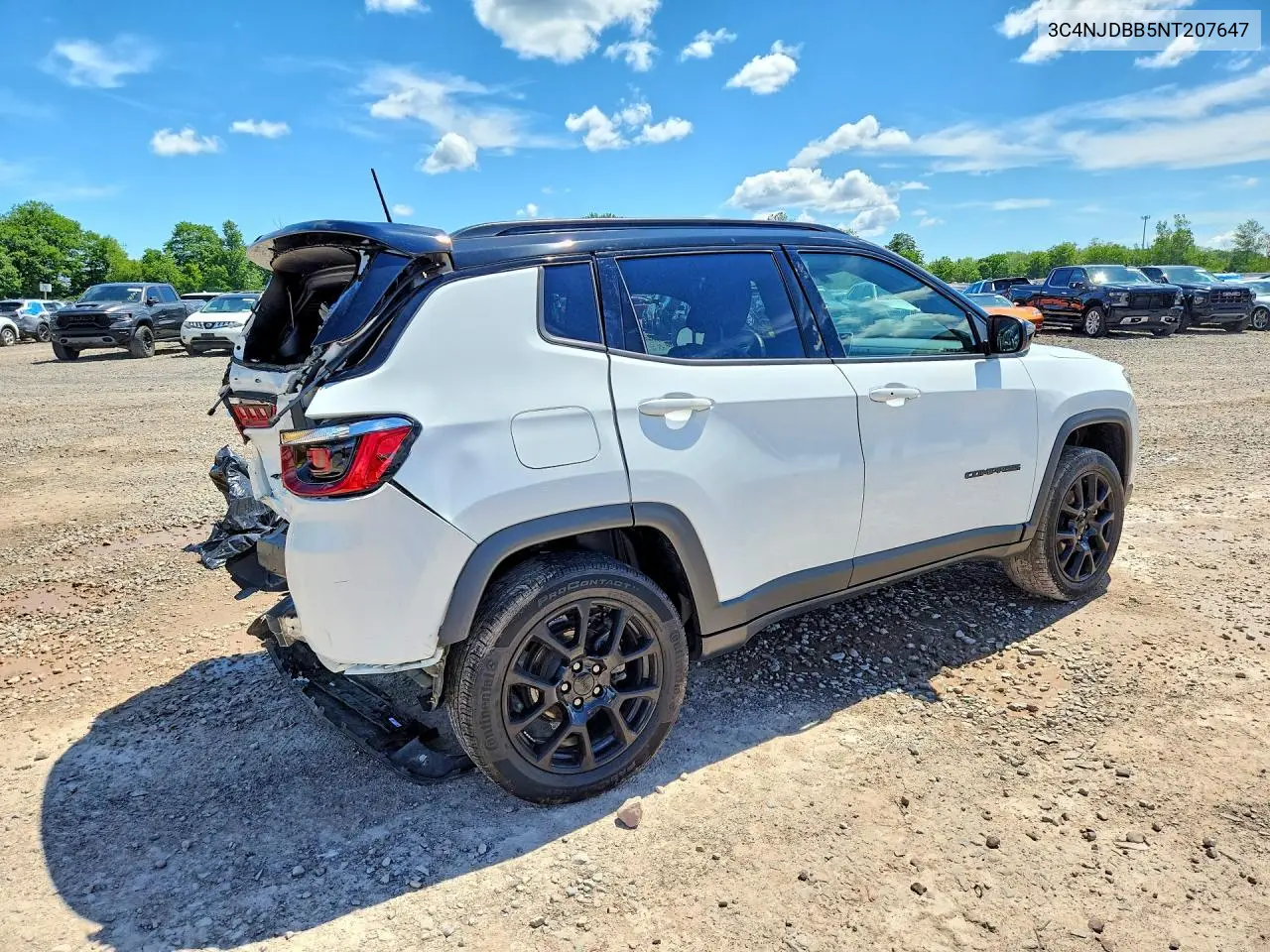 2022 Jeep Compass Latitude VIN: 3C4NJDBB5NT207647 Lot: 58707426