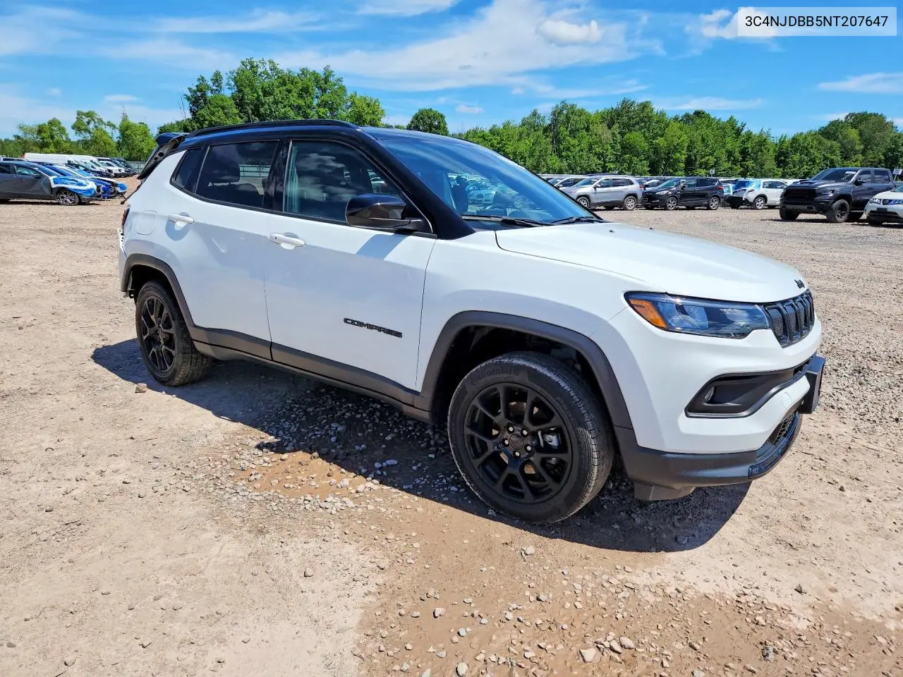 2022 Jeep Compass Latitude VIN: 3C4NJDBB5NT207647 Lot: 58707426