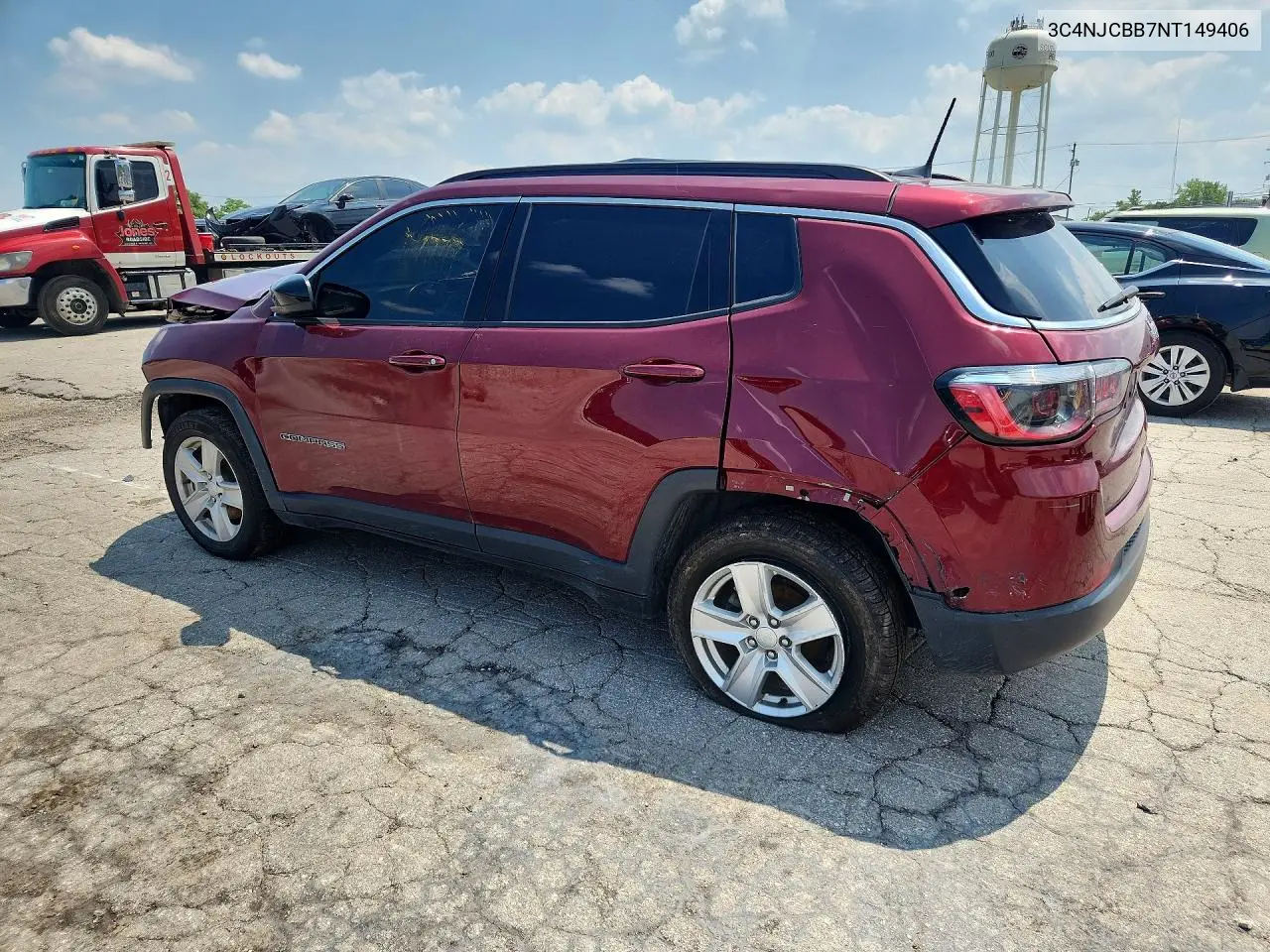 2022 Jeep Compass Latitude VIN: 3C4NJCBB7NT149406 Lot: 59670316