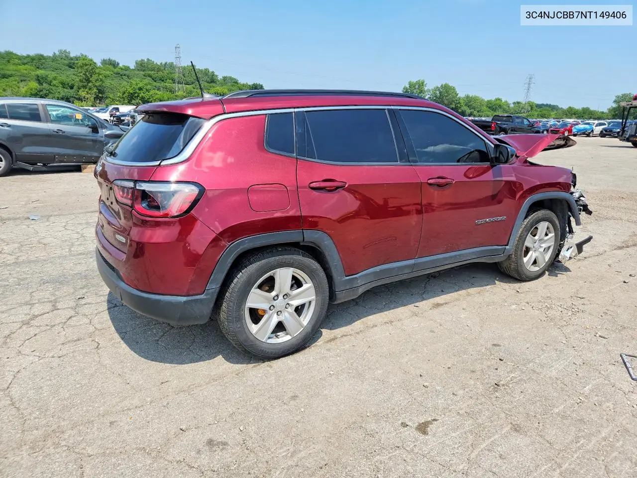 2022 Jeep Compass Latitude VIN: 3C4NJCBB7NT149406 Lot: 59670316