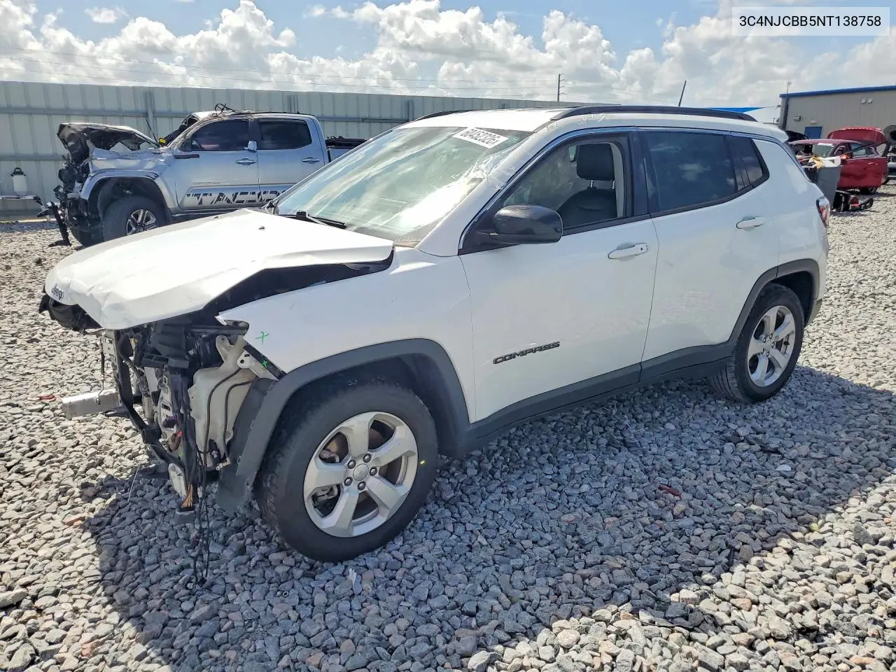 2022 Jeep Compass Latitude VIN: 3C4NJCBB5NT138758 Lot: 60452326