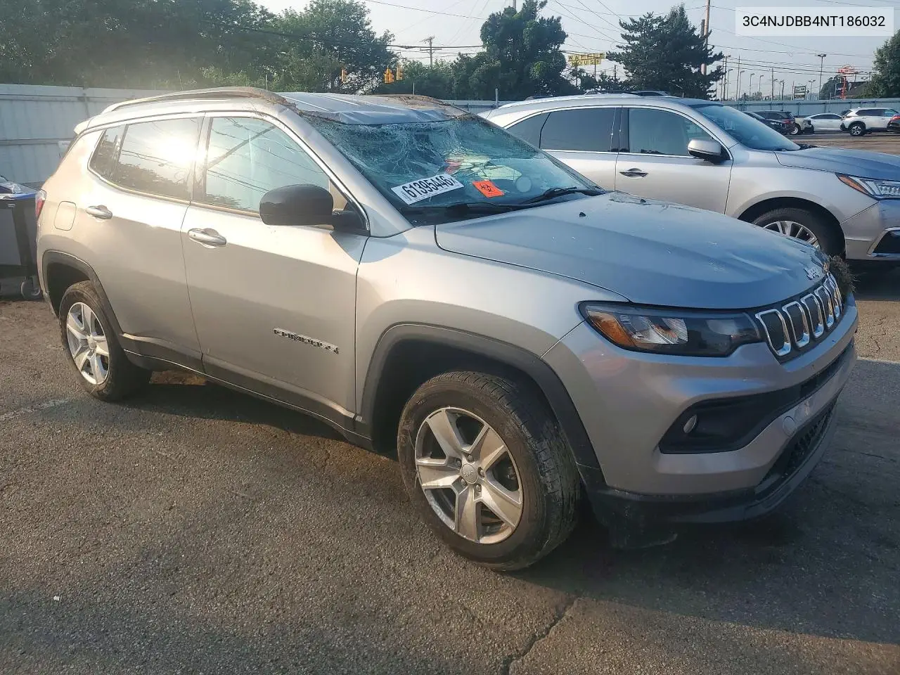2022 Jeep Compass Latitude VIN: 3C4NJDBB4NT186032 Lot: 61395446