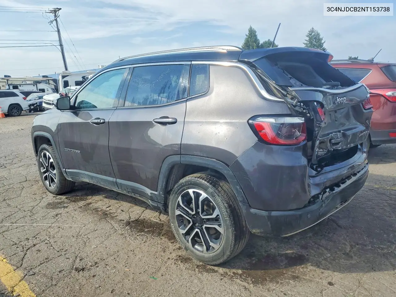 2022 Jeep Compass Limited VIN: 3C4NJDCB2NT153738 Lot: 61724086