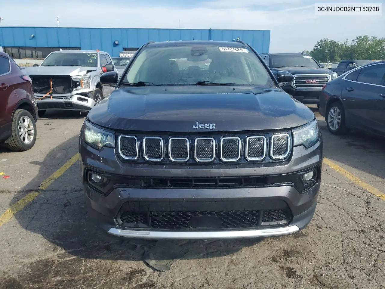 2022 Jeep Compass Limited VIN: 3C4NJDCB2NT153738 Lot: 61724086