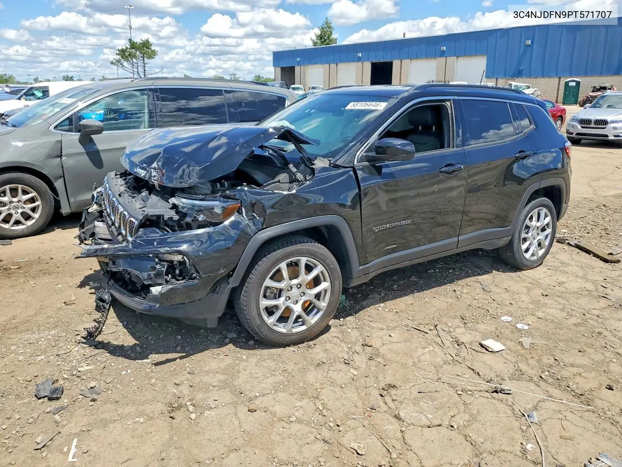 2023 Jeep Compass Latitude Lux VIN: 3C4NJDFN9PT571707 Lot: 58106646