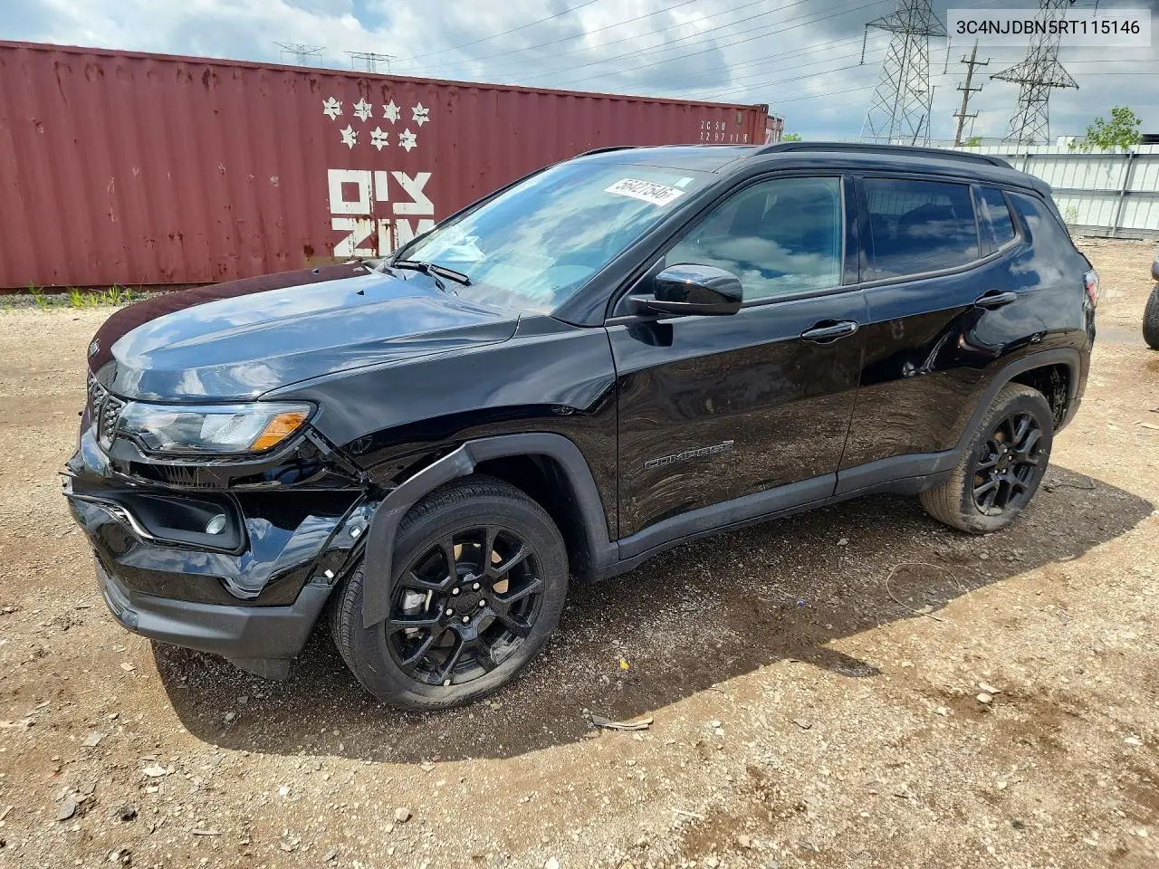 2024 Jeep Compass Latitude VIN: 3C4NJDBN5RT115146 Lot: 56427546