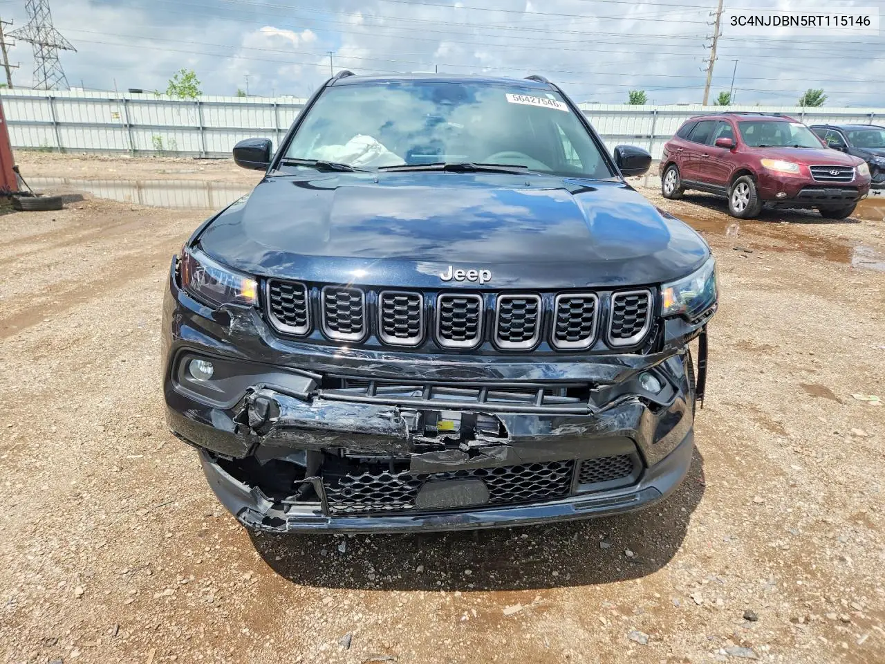 2024 Jeep Compass Latitude VIN: 3C4NJDBN5RT115146 Lot: 56427546