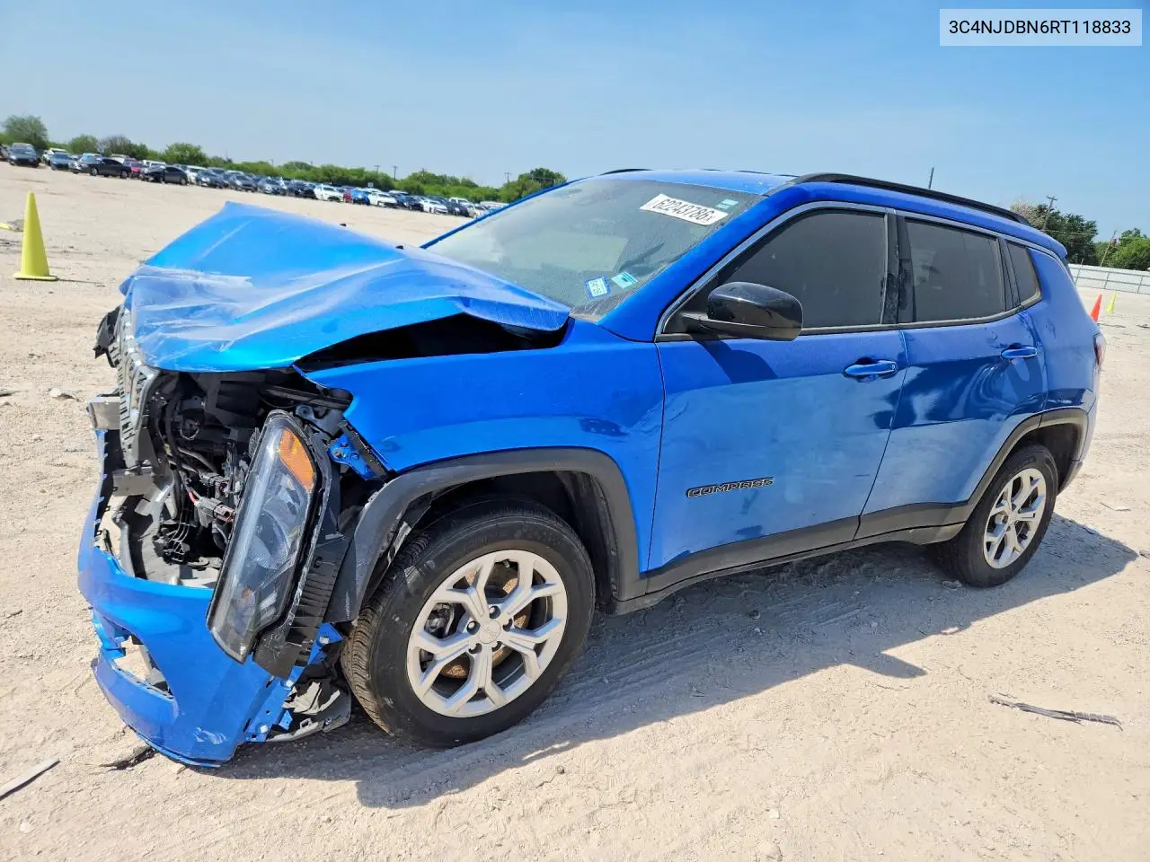 2024 Jeep Compass Latitude VIN: 3C4NJDBN6RT118833 Lot: 62243786