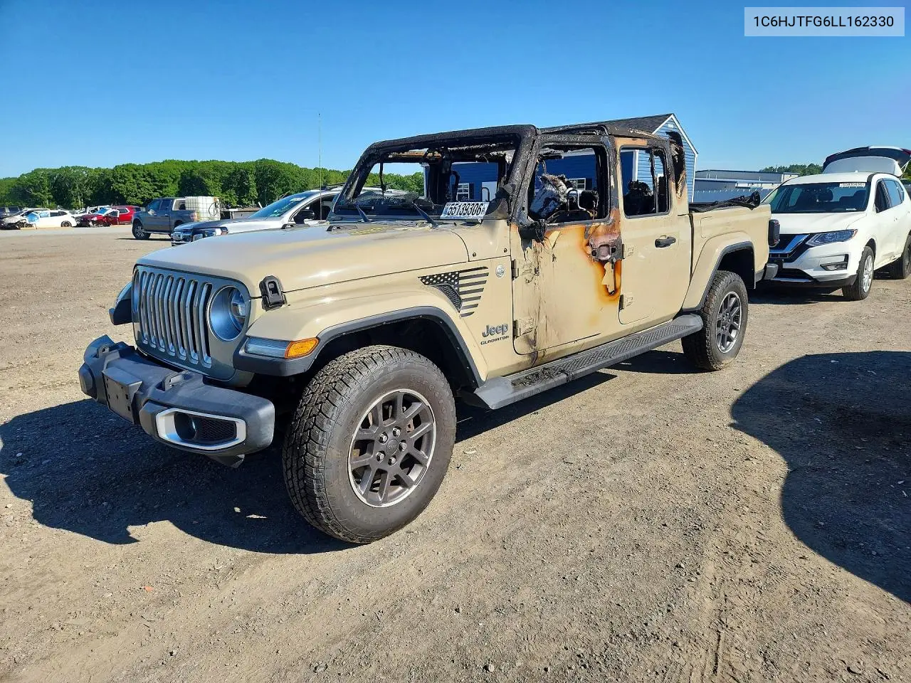 2020 Jeep Gladiator Overland VIN: 1C6HJTFG6LL162330 Lot: 55139306