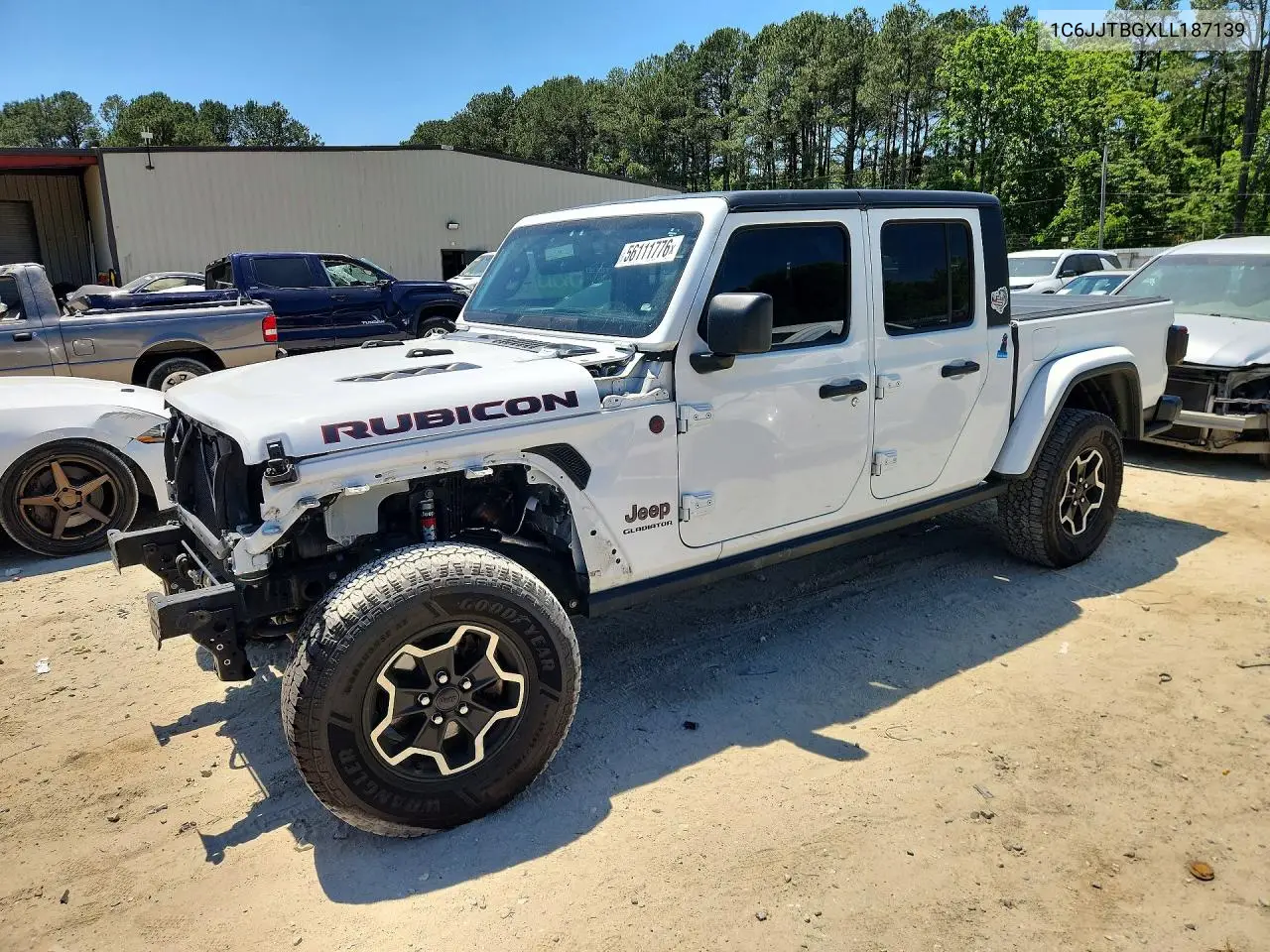 2020 Jeep Gladiator Rubicon VIN: 1C6JJTBGXLL187139 Lot: 56111776
